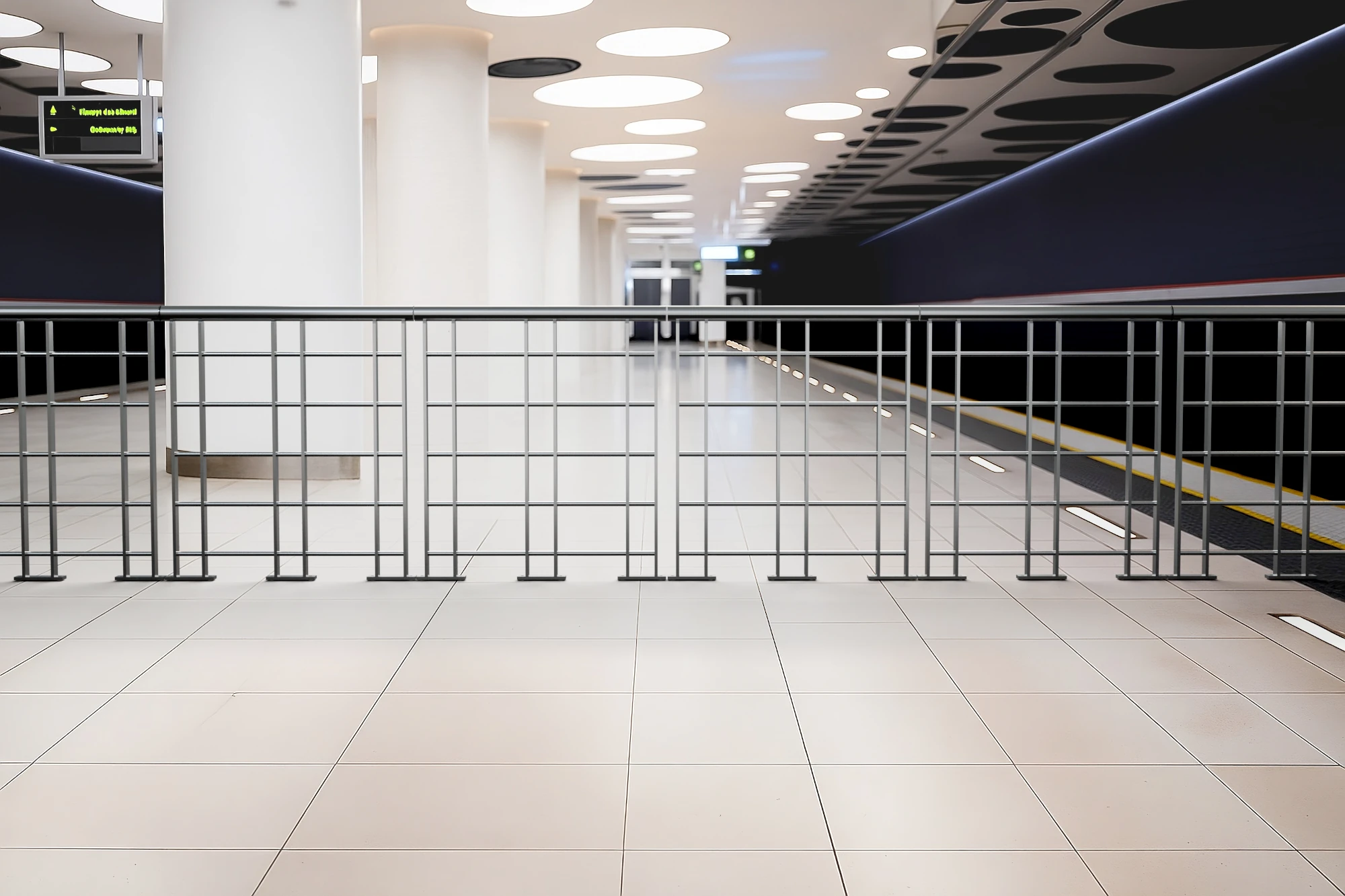 Pasamanos guía de acero inoxidable para la canalización peatonal, barrera metálica modular para control de filas y aforos