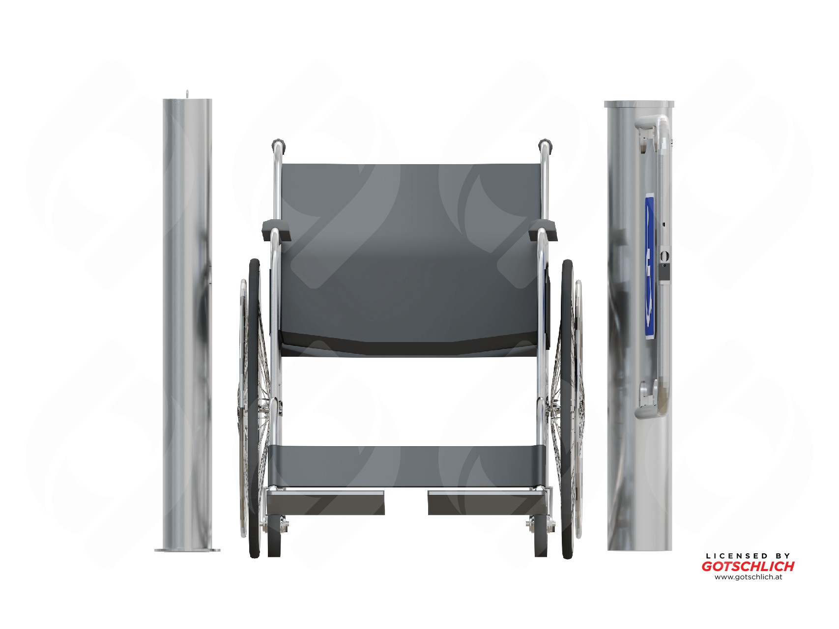 Torniquete y puerta de cortesía para control de acceso en transporte público